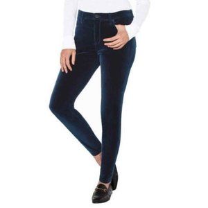 Well Worn Womens 29" In High-Rise Luxe Velvet Tapered Pant Navy Size 10/30 NWOT